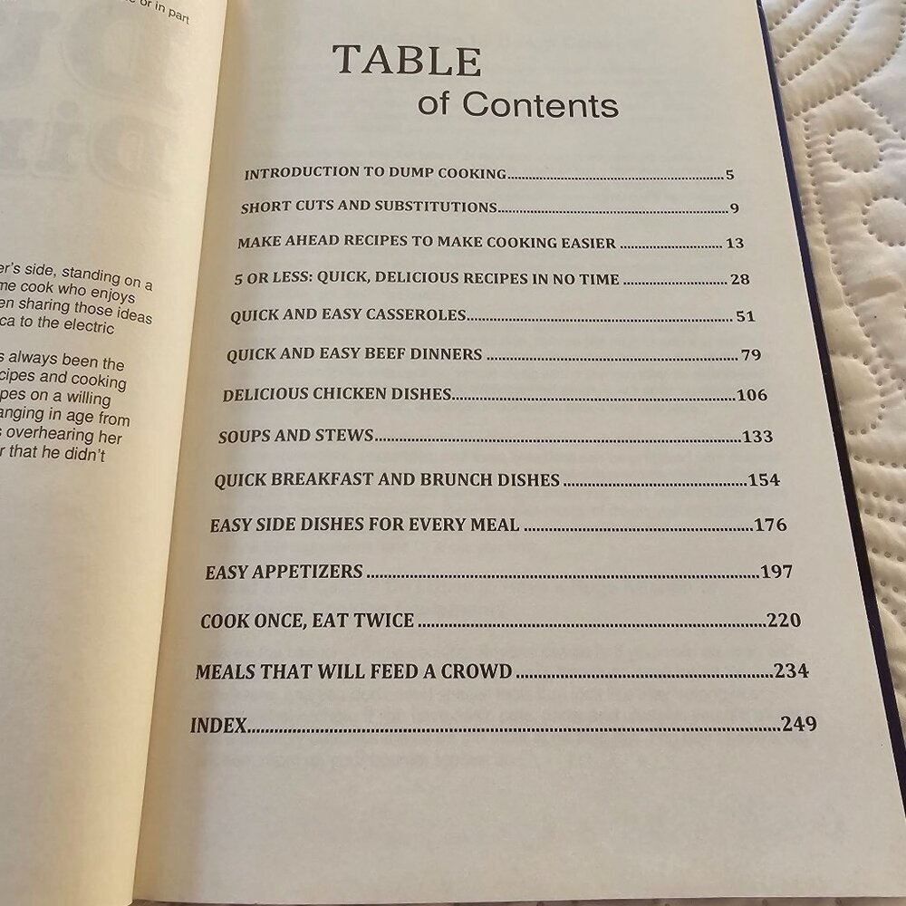 Quick & Easy "Dump Dinners" & "Dump Cakes" Cookbooks By Cathy Mitchell Hardcover - Picture 4 of 13